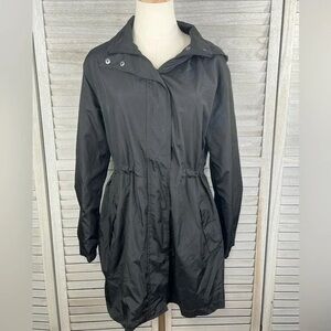 Target a new day Water Resistant Gray Cinched Waist Hooded Anorak Jacket